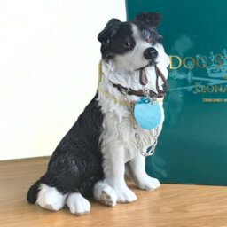 Animal Crackers Border Collie Figurine Leonardo Walkies Dog Studies Range, Height 18Cm, Gift Boxed - thumbnail 1