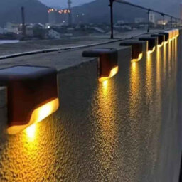 Solar Led Deck Lights Set, Black Finish, Warm White, Waterproof Outdoor Step Lights, Pack Of 8 - thumbnail 3