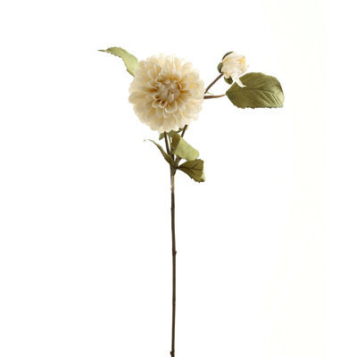 Hill Interiors Dahlia White Stem Faux Plant - image 1