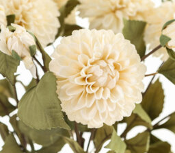 Hill Interiors Dahlia White Stem Faux Plant - thumbnail 3