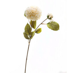 Hill Interiors Dahlia White Stem Faux Plant - thumbnail 2