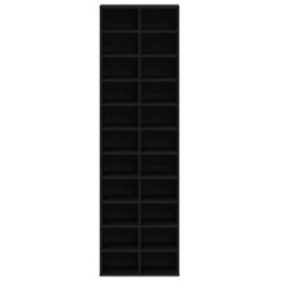 Walplus Shoe Cabinet Black Oak 54X34X183 Cm Engineered Wood - thumbnail 5