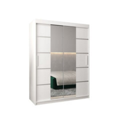Arte Verona 04 Contemporary 2 Mirrored Sliding Door Wardrobe 5 Shelves 2 Rails White Matt (H)2000mm (W)1500mm (D)620mm - thumbnail 1