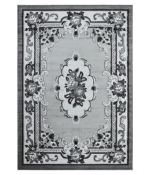 Wadan 80X320 Cm Light Grey Gewels Traditional Rug, 10mm Soft Pile Washable Area Rugs, Classic Oriental Rug For Home And Office - thumbnail 5