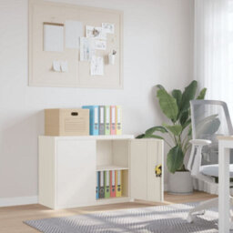 Berkfield File Cabinet White 90X40X70 Cm Steel