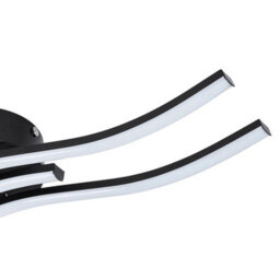 Living And Home 15W Black Elegant Wavy Led Ceiling Light With Tri-Colour Temperature - thumbnail 6
