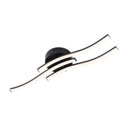 Living And Home 15W Black Elegant Wavy Led Ceiling Light With Tri-Colour Temperature - thumbnail 3