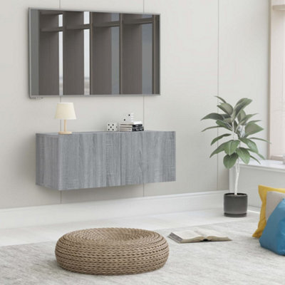 Vidaxl Tv Cabinet Grey Sonoma 80X30X30 Cm Engineered Wood - image 1