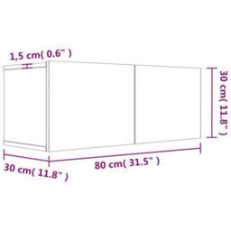 Vidaxl Tv Cabinet Grey Sonoma 80X30X30 Cm Engineered Wood - thumbnail 9