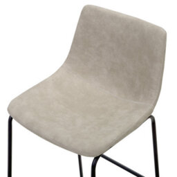 Beliani Set Of 2 Bar Chairs Franks Beige - thumbnail 8
