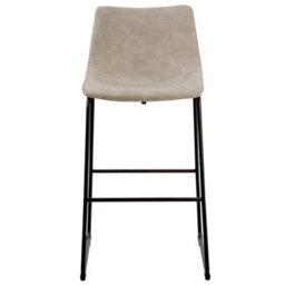 Beliani Set Of 2 Bar Chairs Franks Beige - thumbnail 5