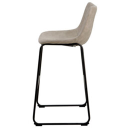 Beliani Set Of 2 Bar Chairs Franks Beige - thumbnail 6