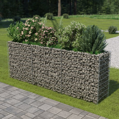 Berkfield Gabion Raised Bed Galvanised Steel 270X50X100 Cm - image 1