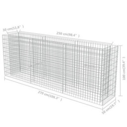 Berkfield Gabion Raised Bed Galvanised Steel 270X50X100 Cm - thumbnail 8