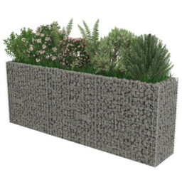 Berkfield Gabion Raised Bed Galvanised Steel 270X50X100 Cm - thumbnail 4