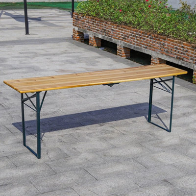 Extra Large Patio Folding Wood Furniture Bistro Dining Table Outdoor Garden - image 1
