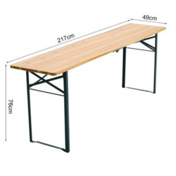 Extra Large Patio Folding Wood Furniture Bistro Dining Table Outdoor Garden - thumbnail 2