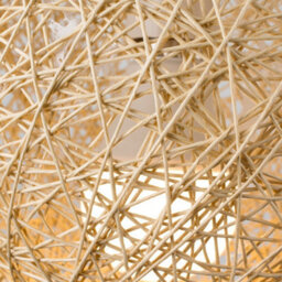 Valuelights Bjorn Modern Small Cream Lattice Wicker Rattan Globe Ball Style Ceiling Light Lampshade (D)20Cm - thumbnail 3