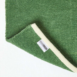 Homescapes Dark Olive 100% Cotton Plain Chenille Rug With Natural Trim, 60 X 100 Cm - thumbnail 5