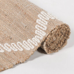 Kirrily Flatwoven Trellis Wool Pattern Natural Jute Rug 260X180Cm - thumbnail 6
