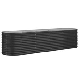 Walplus Garden Raised Bed Galvanised Steel 296X80X68 Cm Anthracite - thumbnail 2