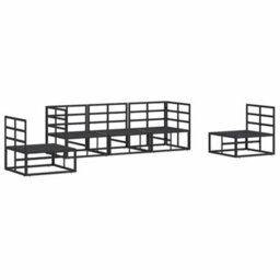 Walplus Garden Sofa Set With Cushion Black Aluminium - thumbnail 7