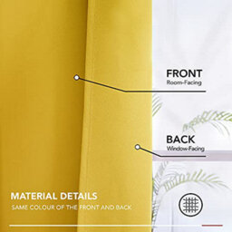 Deconovo Pencil Pleated Curtains Thermal Insulated Curtains Blackout Curtains 46 X 72 Inch Mustard Yellow 1 Pair - thumbnail 8