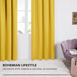 Deconovo Pencil Pleated Curtains Thermal Insulated Curtains Blackout Curtains 46 X 72 Inch Mustard Yellow 1 Pair - thumbnail 7
