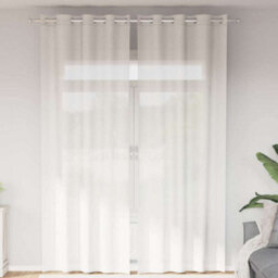 Walplus Voile Curtains With Grommets 2 Pcs White