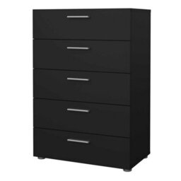 Wyld Haus Daejeon Black Wooden Chest 5 Drawers - thumbnail 4