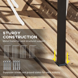 Outsunny 3 X 3(M) Pergola With Retractable Roof And Curtains, Light Grey - thumbnail 6