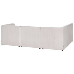 Beliani Modular Corner Sofa 4 Seater Lemvig Corduroy Beige Right Hand - thumbnail 5