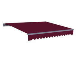 Sundaze 3.5M X 2.5M Manual Awning Retractable Gazebo Canopy Outdoor Patio Garden Sun Shade Shelter Wine Red - thumbnail 2
