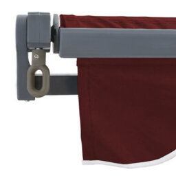 Sundaze 3.5M X 2.5M Manual Awning Retractable Gazebo Canopy Outdoor Patio Garden Sun Shade Shelter Wine Red - thumbnail 4