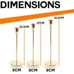 3 Piece Tulip Candle Holder Set Modern Nordic Style For Home Dinner Party Decor - thumbnail 3