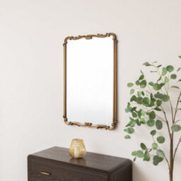 Melody Maison Antique Gold Ornate Framed Wall Decorative Mirror - 90Cm X 60Cm - thumbnail 4