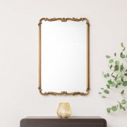 Melody Maison Antique Gold Ornate Framed Wall Decorative Mirror - 90Cm X 60Cm - thumbnail 1