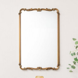 Melody Maison Antique Gold Ornate Framed Wall Decorative Mirror - 90Cm X 60Cm - thumbnail 2