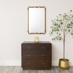 Melody Maison Antique Gold Ornate Framed Wall Decorative Mirror - 90Cm X 60Cm - thumbnail 3