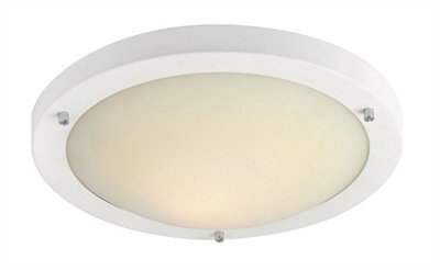 Luminosa Lighting Luminosa Rondo Led 24 Light Flush Ceiling Light Matt White, Opal Glass Ip44