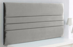"Adore Designs Zona Plush Velvet 4Ft Small Double 20"" Headboard -  Silver"
