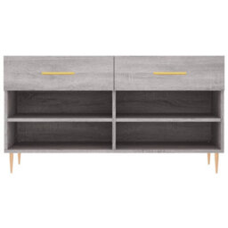 Walplus Shoe Bench Grey Sonoma 102X35X55 Cm Engineered Wood - thumbnail 6