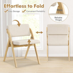 Costway Set Of 2 Dining Chairs Folding Kitchen Chair Modern Side Chair - thumbnail 8