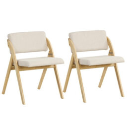Costway Set Of 2 Dining Chairs Folding Kitchen Chair Modern Side Chair - thumbnail 2