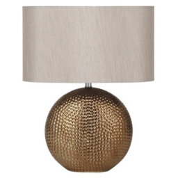 Pacific Lifestyle Bronze Dot Textured Ceramic Table Lamp - thumbnail 1