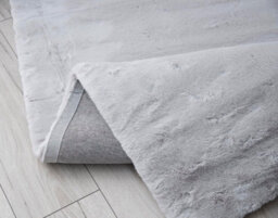 A.unique Home Luxurious Faux Fur Rabbit Rug - Silver, 160Cm X 200Cm - thumbnail 2