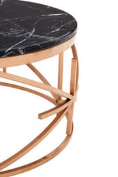 Orsina Luxurious Black Marble Coffee Table, Marble Top Display Coffee Table For Livingroom, Decorative Table - thumbnail 3