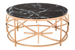 Orsina Luxurious Black Marble Coffee Table, Marble Top Display Coffee Table For Livingroom, Decorative Table - thumbnail 2