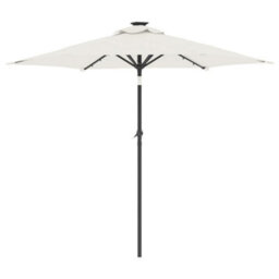 Walplus Garden Parasol With Leds And Steel Pole White 225X225X212Cm - thumbnail 6