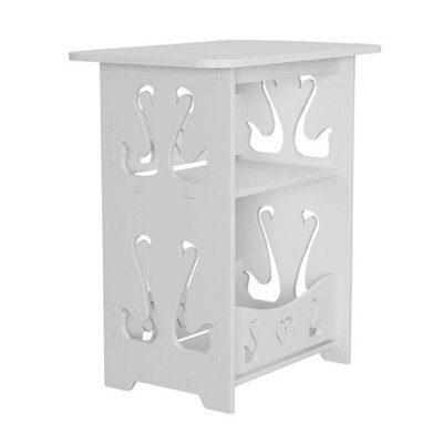 Compact Sofa Side End Table Coffee Laptop Table Livingroom Bedroom Cabinet 3Tier - image 1